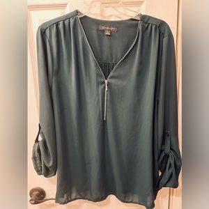 INC International Concepts Size XL Hunter Green Top
